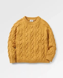 Knitwear|Women's Outlet>Passenger Comfort Organic Knitted Jumper Mustard Gold