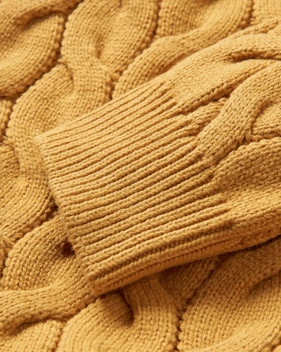 Knitwear|Women's Outlet>Passenger Comfort Organic Knitted Jumper Mustard Gold
