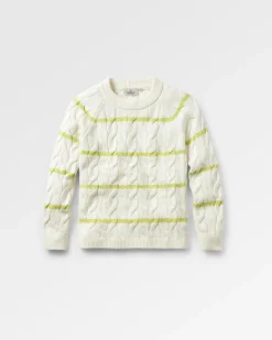 Knitwear|Winter Road Trip Essentials>Passenger Comfort Stripe Organic Knitted Jumper Lime Stripe