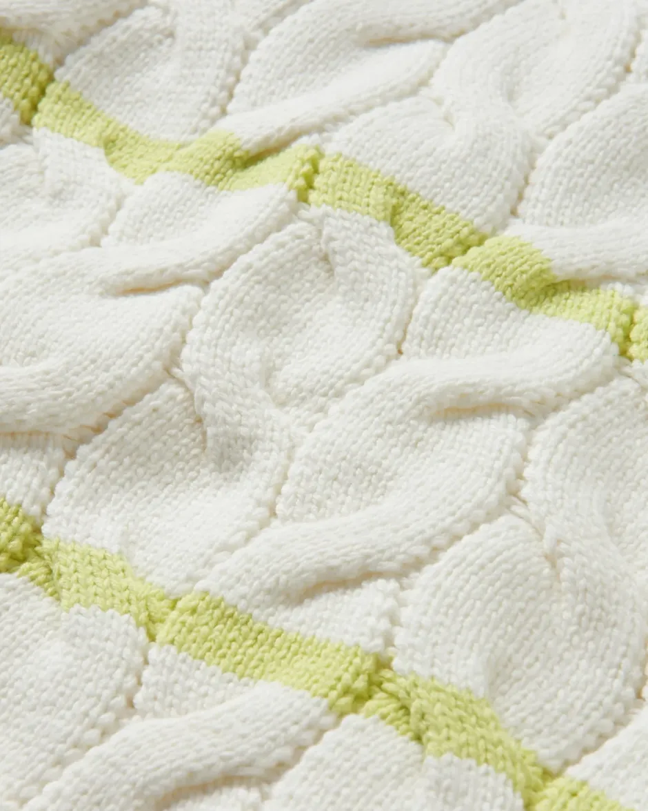Knitwear|Winter Road Trip Essentials>Passenger Comfort Stripe Organic Knitted Jumper Lime Stripe