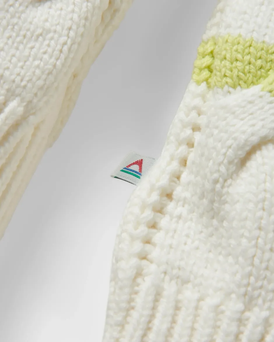 Knitwear|Winter Road Trip Essentials>Passenger Comfort Stripe Organic Knitted Jumper Lime Stripe