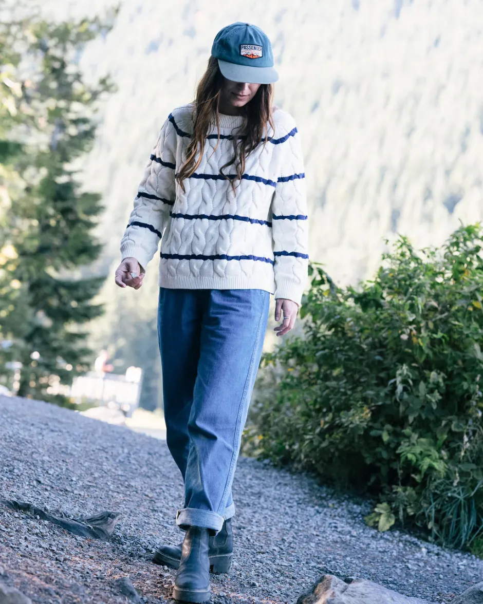 Dungarees & Pants|Women's Outlet>Passenger Compass Elasticated Waist Pants Washed Denim
