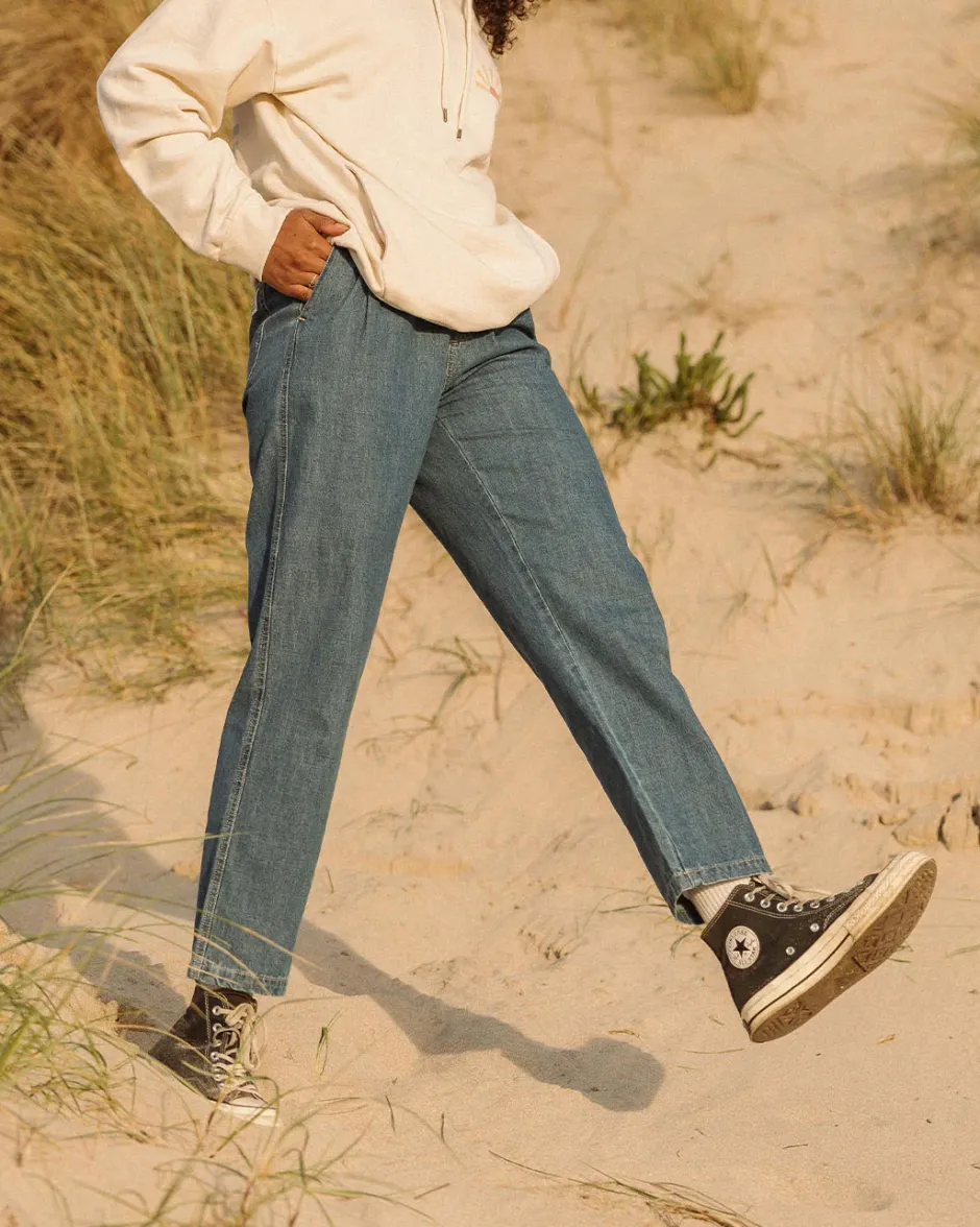 Dungarees & Pants|Women's Outlet>Passenger Compass Elasticated Waist Pants Washed Denim