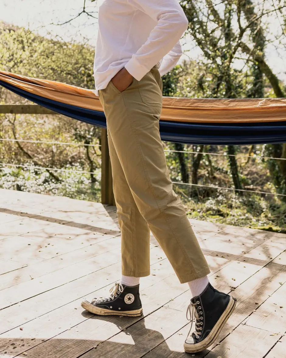 Dungarees & Pants>Passenger Compass Elasticated Waist Pants Biscuit