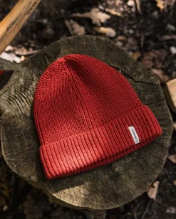Accessories|Beanies>Floris van Bommel Compass Recycled 2.0 Beanie Cardinal