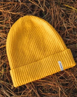 Beanies|Beanies>Floris van Bommel Compass Recycled 2.0 Beanie Mustard Yellow