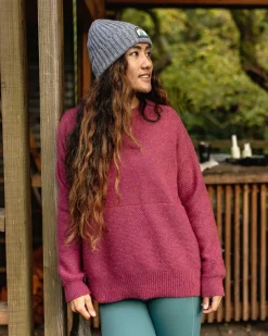 Knitwear|Best Sellers>Passenger Cove Recycled Knitted Jumper Rhubarb