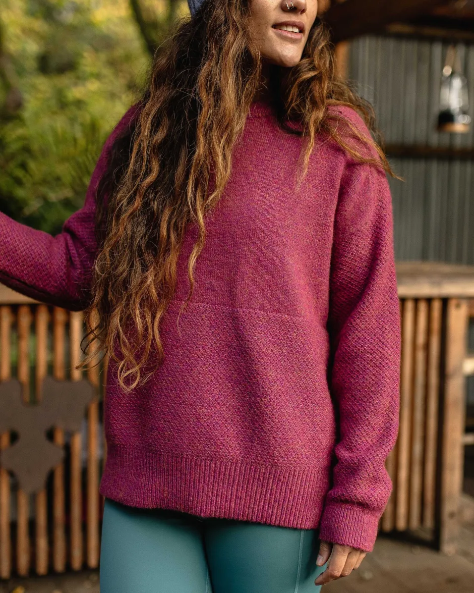 Knitwear|Best Sellers>Passenger Cove Recycled Knitted Jumper Rhubarb