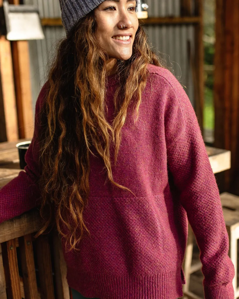 Knitwear|Best Sellers>Passenger Cove Recycled Knitted Jumper Rhubarb
