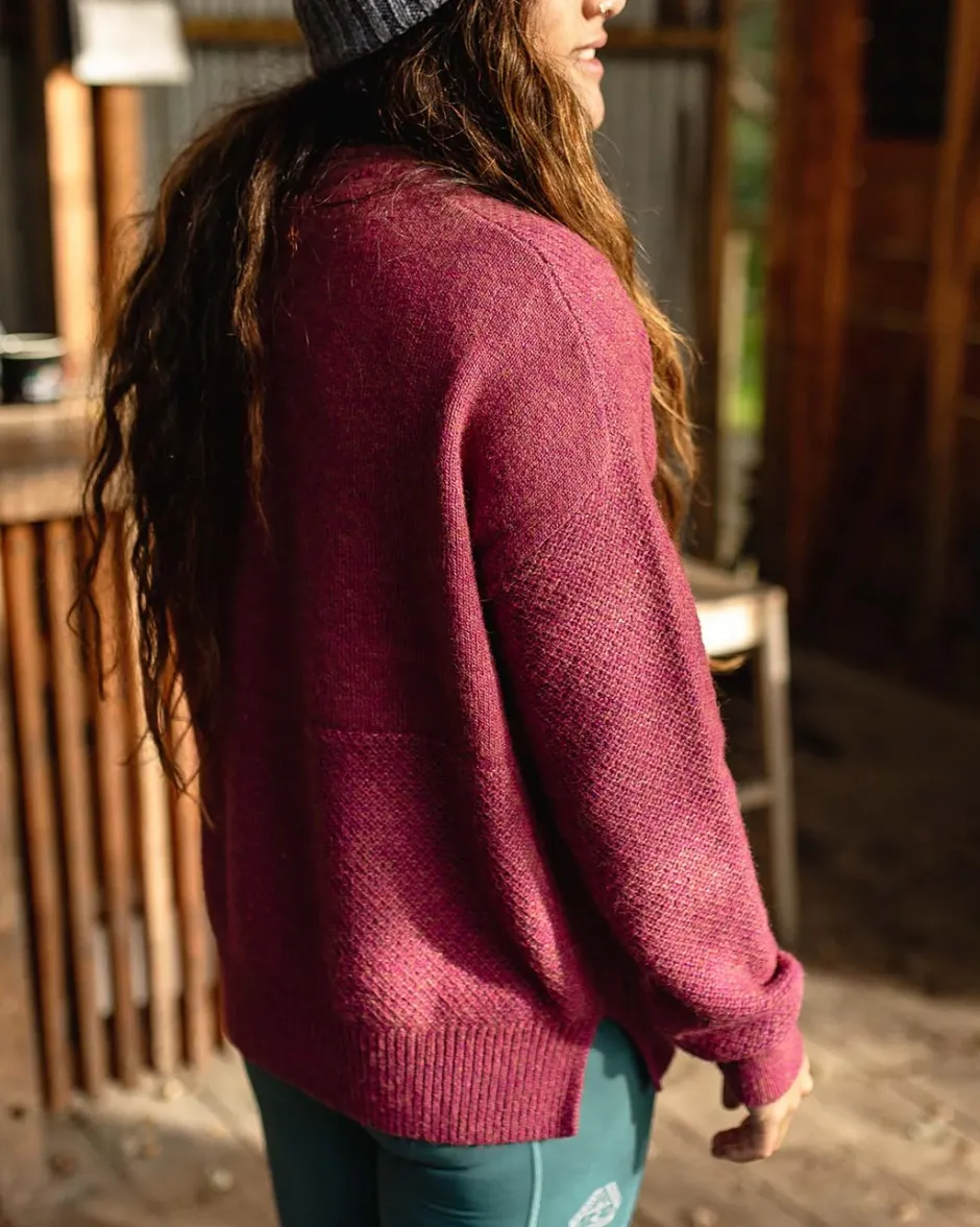 Knitwear|Best Sellers>Passenger Cove Recycled Knitted Jumper Rhubarb