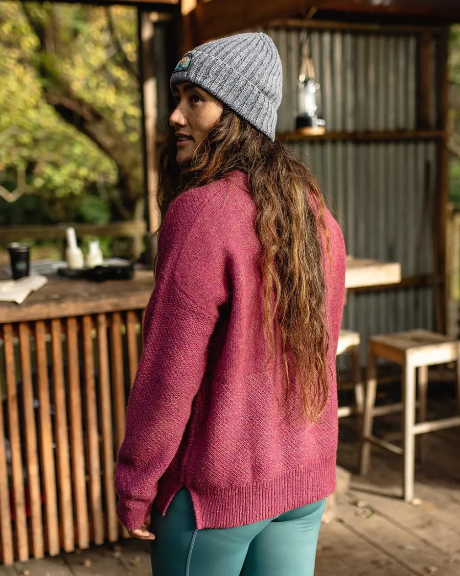 Knitwear|Best Sellers>Passenger Cove Recycled Knitted Jumper Rhubarb