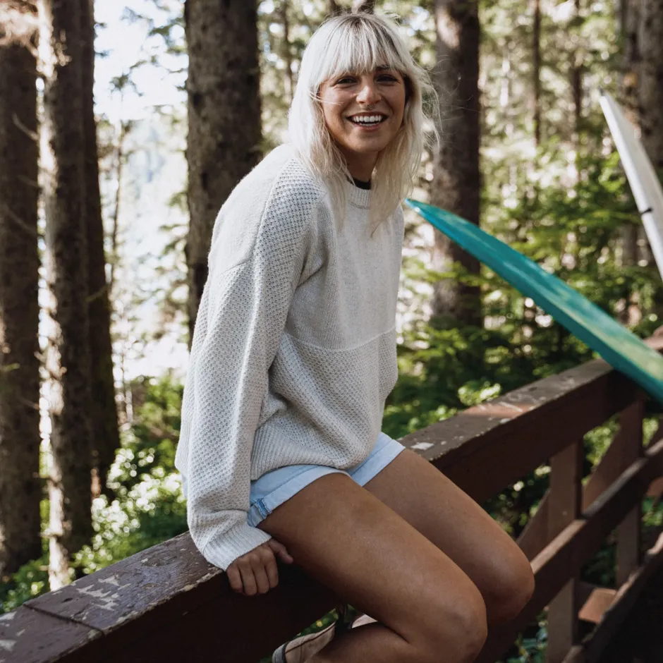 Knitwear|Winter Road Trip Essentials>Passenger Cove Recycled Knitted Jumper Off White