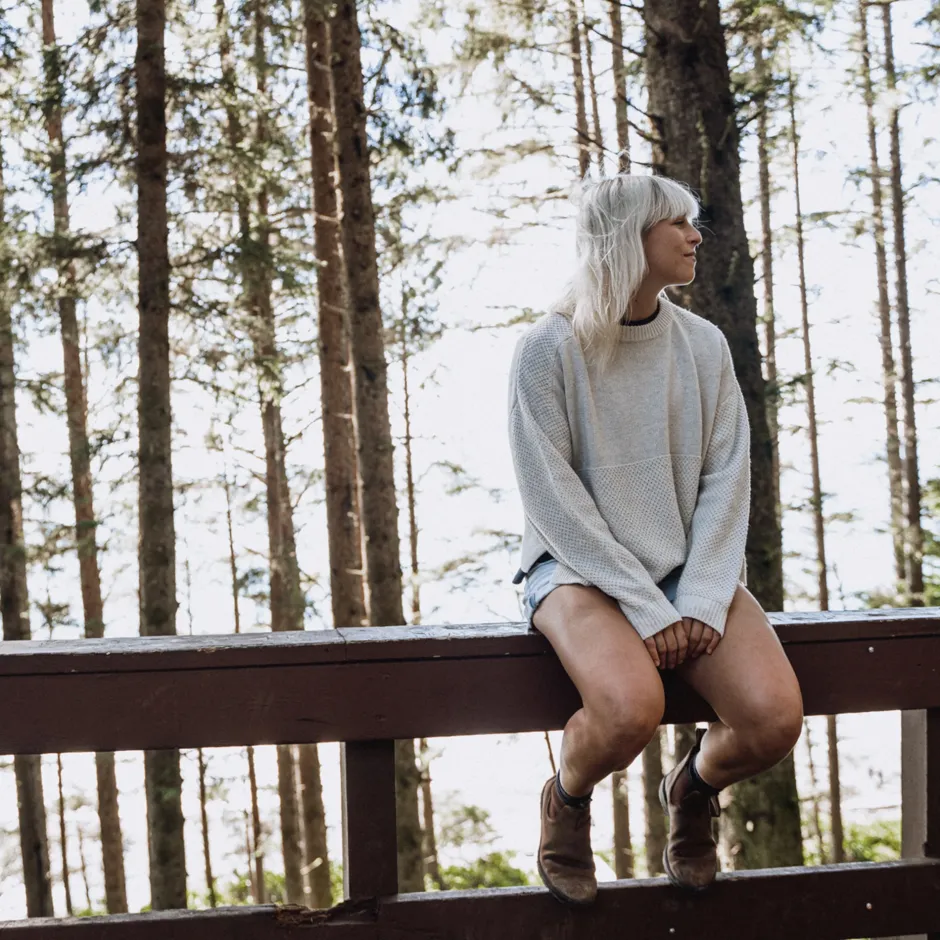 Knitwear|Winter Road Trip Essentials>Passenger Cove Recycled Knitted Jumper Off White