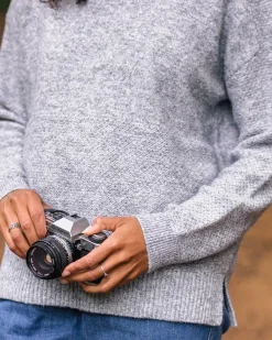 Knitwear|Women's Outlet>Passenger Cove Recycled Knitted Jumper Grey Marl