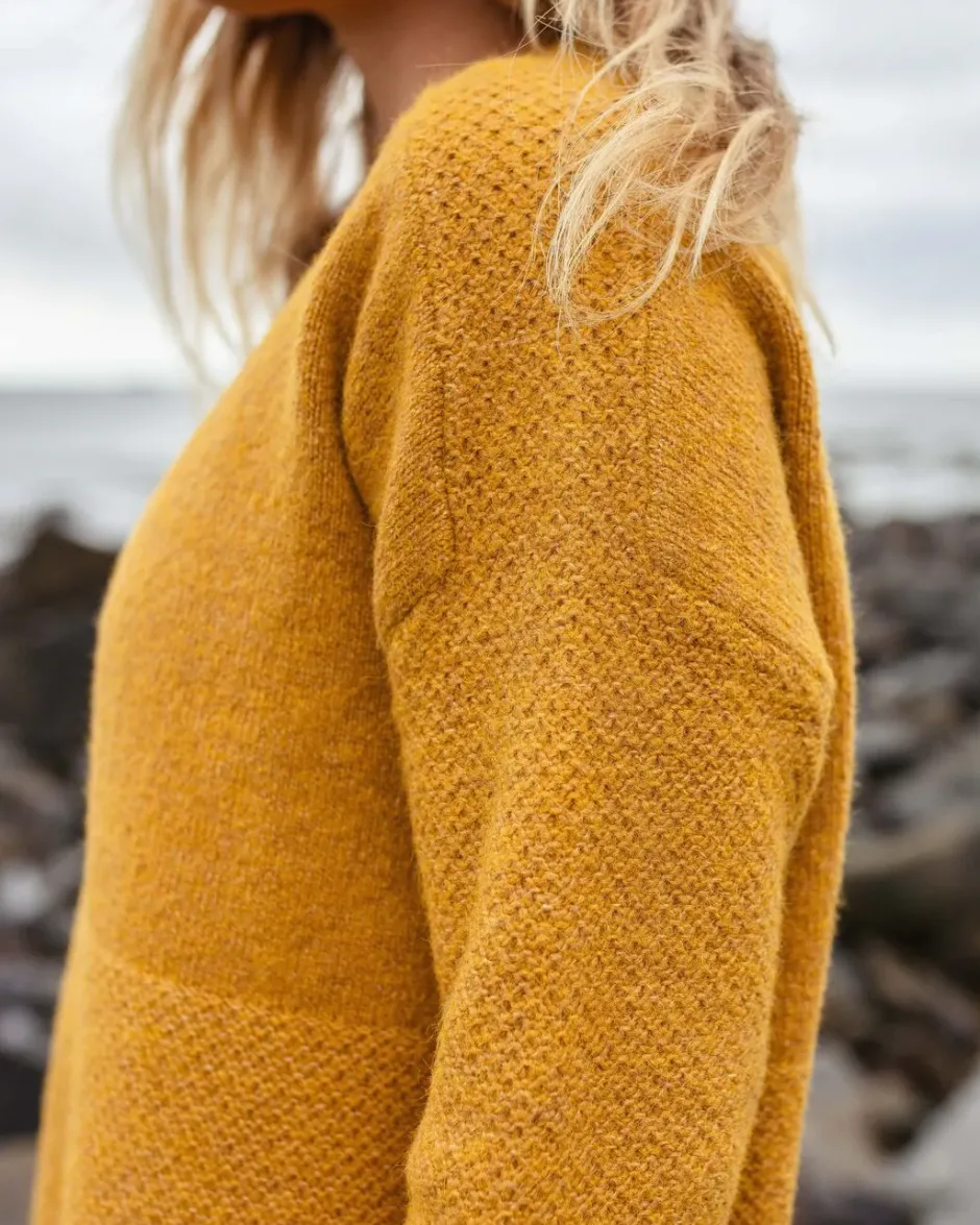 Knitwear|Best Sellers>Passenger Cove Recycled Knitted Jumper Amber Gold
