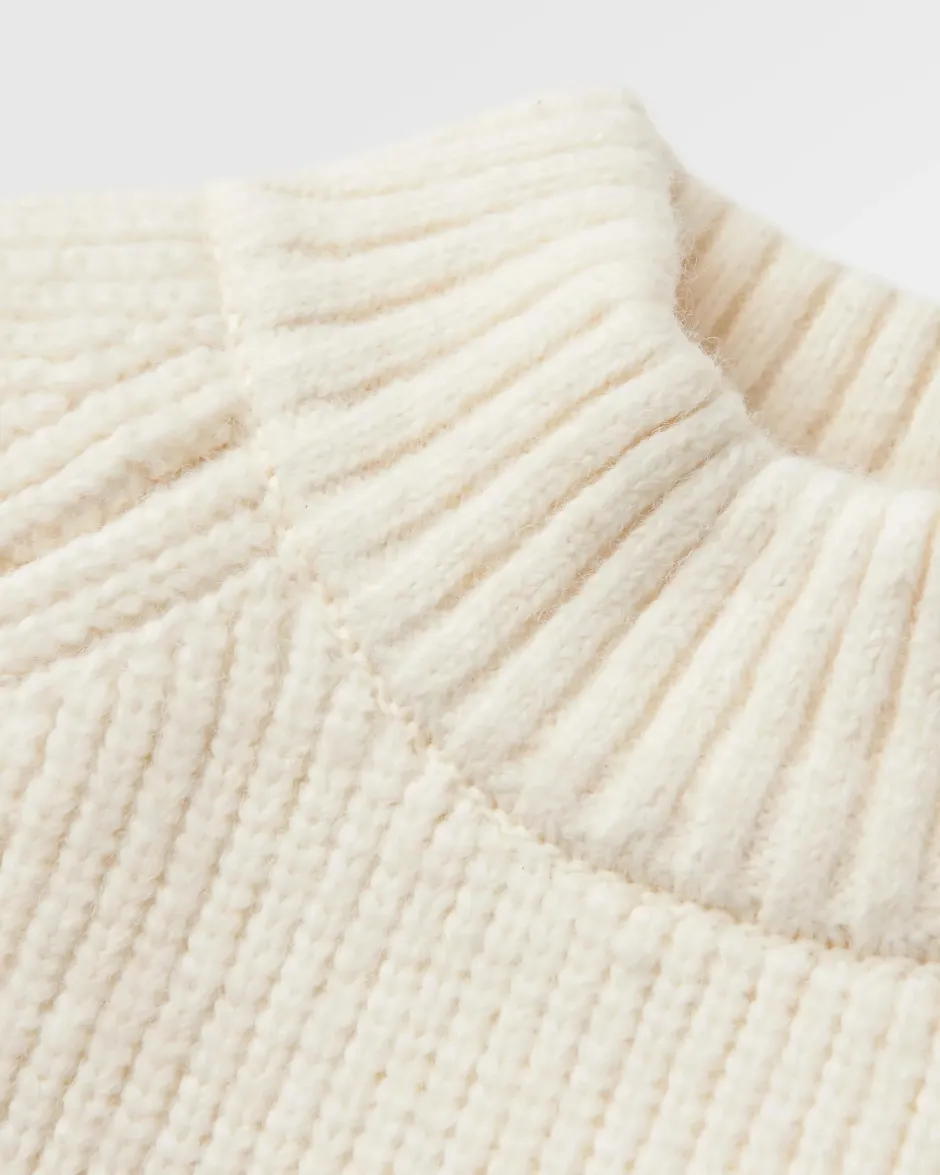 Knitwear|Women's Outlet>Passenger Cozy Cable Recycled Knitted Jumper Off White