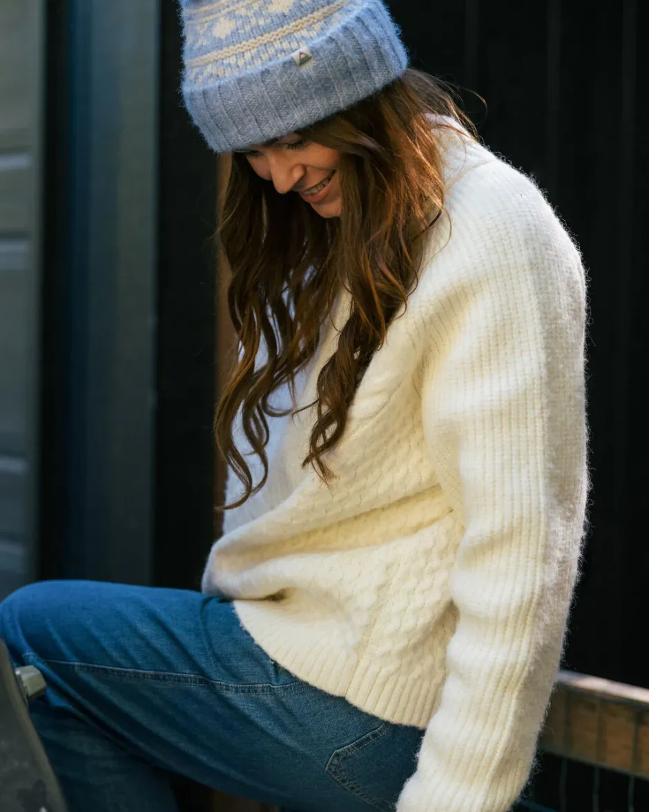 Knitwear|Women's Outlet>Passenger Cozy Cable Recycled Knitted Jumper Off White