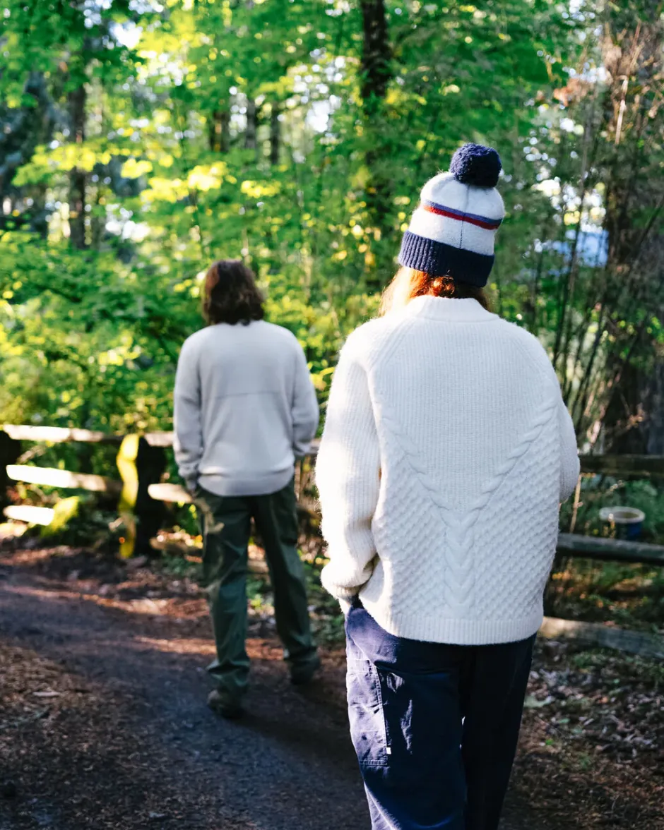 Knitwear|Women's Outlet>Passenger Cozy Cable Recycled Knitted Jumper Off White