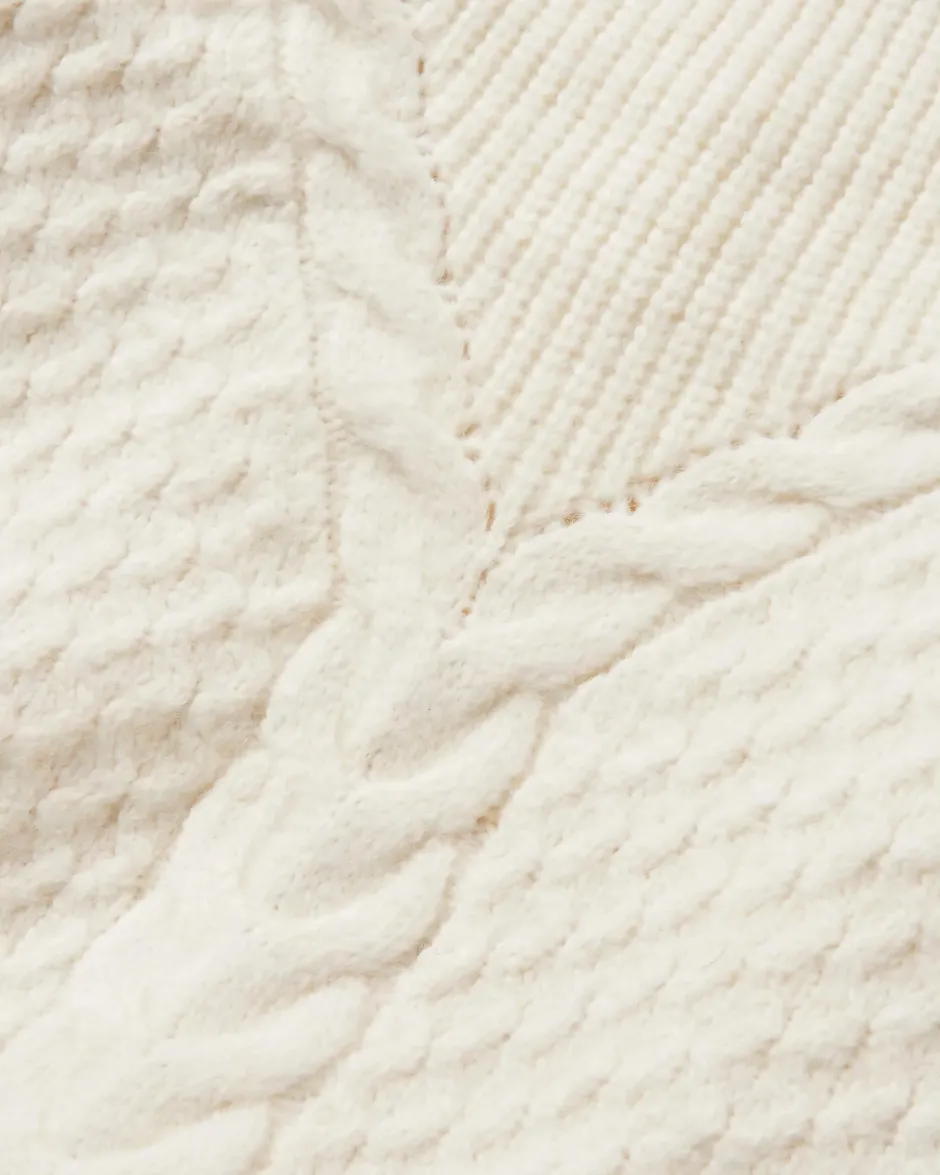 Knitwear|Women's Outlet>Passenger Cozy Cable Recycled Knitted Jumper Off White