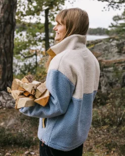 Fleece|Fleece>Passenger Create Recycled Deep-Pile Sherpa Fleece Blue Fog