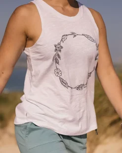 Tank Tops|Women's Outlet>Passenger Daisy Chain Recycled Cotton Tank Top White