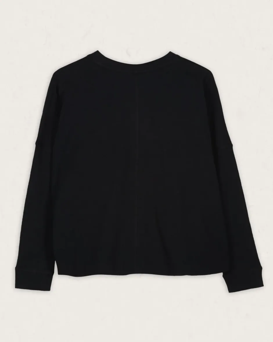 Tops & T-Shirts|Women's Outlet>Passenger Daisy Chain Recycled Cotton LS T-Shirt Black
