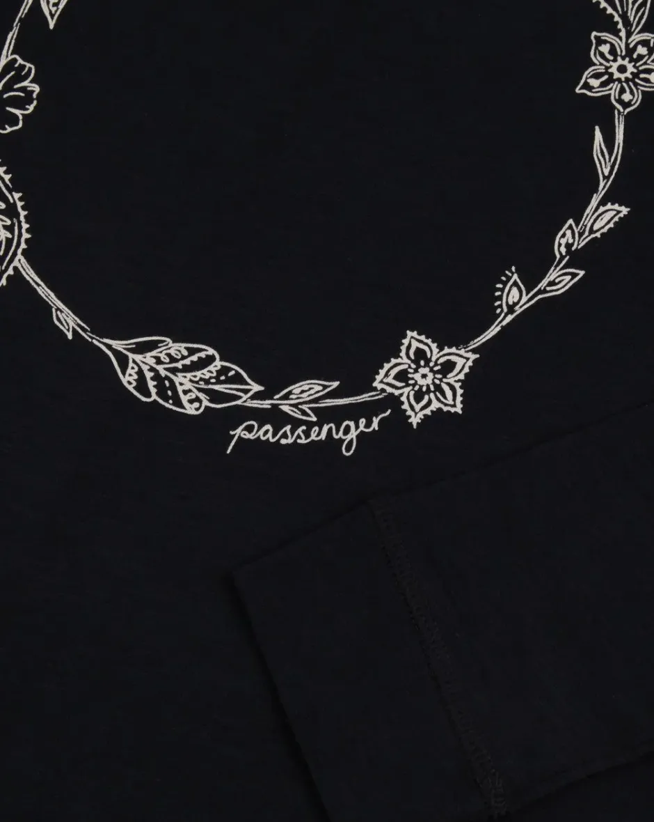 Tops & T-Shirts|Women's Outlet>Passenger Daisy Chain Recycled Cotton LS T-Shirt Black
