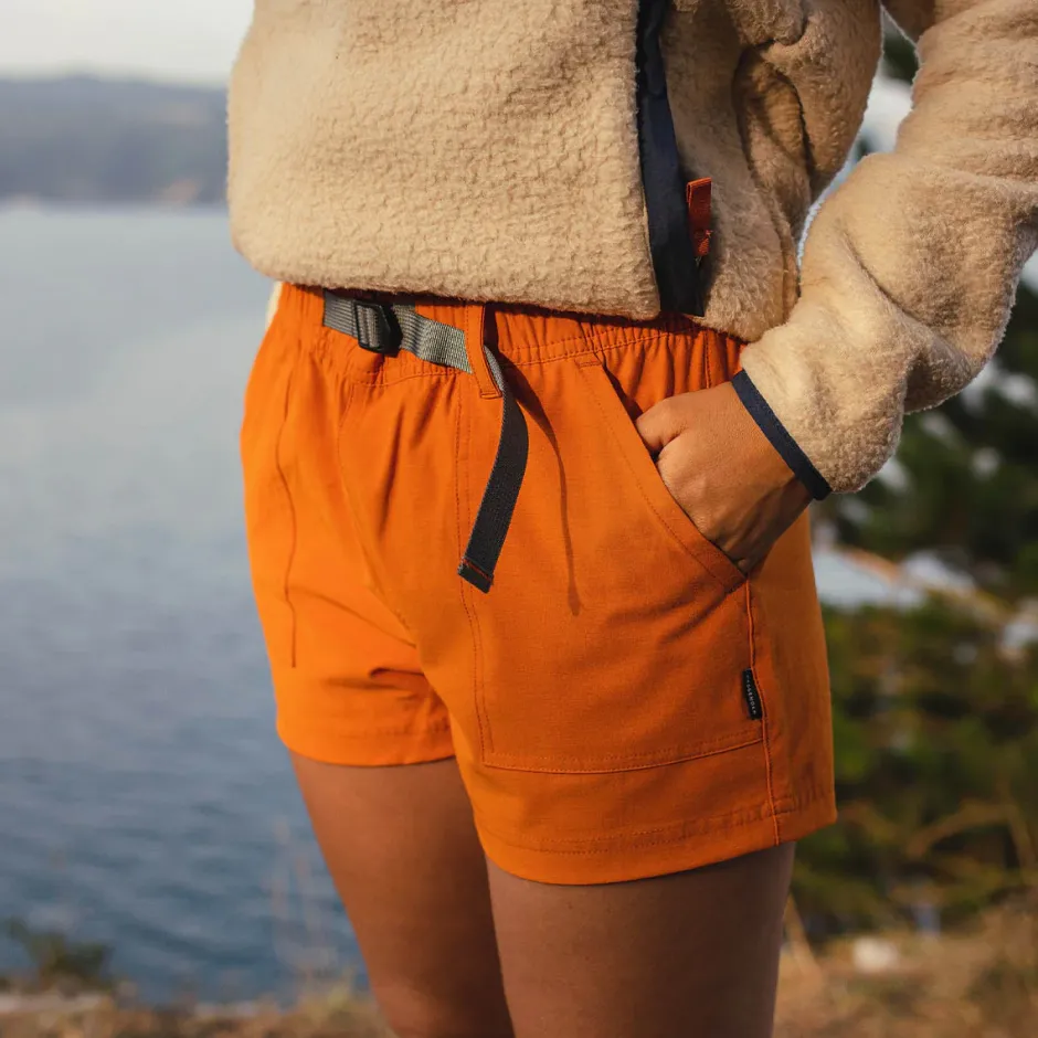Shorts|Women's Outlet>Passenger Del Sur Hemp All Purpose Shorts Sunrise Orange