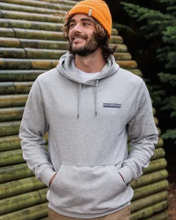 Hoodies & Sweatshirts|Men's Outlet>Passenger Distance Organic Cotton Hoodie Grey Marl