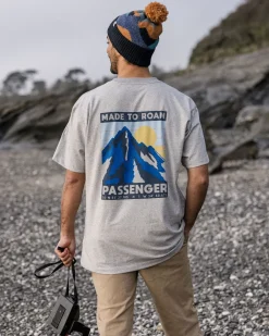T-Shirts & Tank Tops|Men's Outlet>Passenger Distance Organic Relaxed Fit T-Shirt Grey Marl