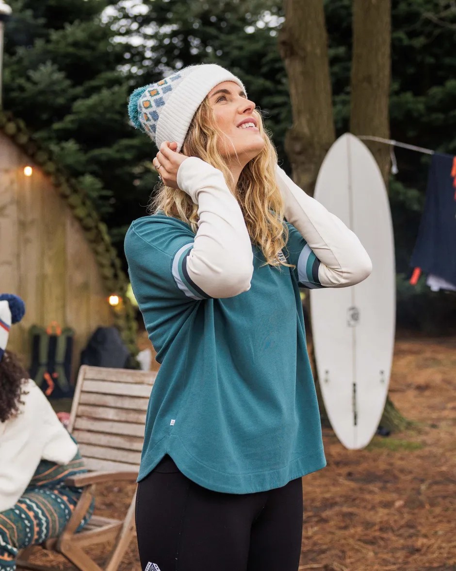 Tops & T-Shirts|Women's Outlet>Passenger Dream Organic Cotton Oversized LS T-Shirt Mediterranean