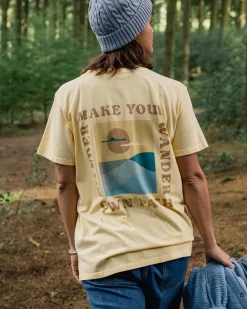 Tops & T-Shirts|Women's Outlet>Passenger Dreamer Oversized Recycled Cotton T-Shirt Golden Haze