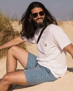 Shorts|Men's Outlet>Floris van Bommel Drifter Walk Short Blue Mini Geo