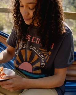 Tops & T-Shirts>Passenger Drifters Oversized Recycled Cotton T-Shirt Charcoal
