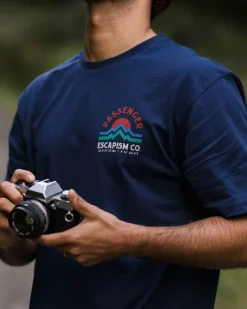 T-Shirts & Tank Tops|Men's Outlet>Passenger Dumont Organic Relaxed Fit T-Shirt Rich Navy