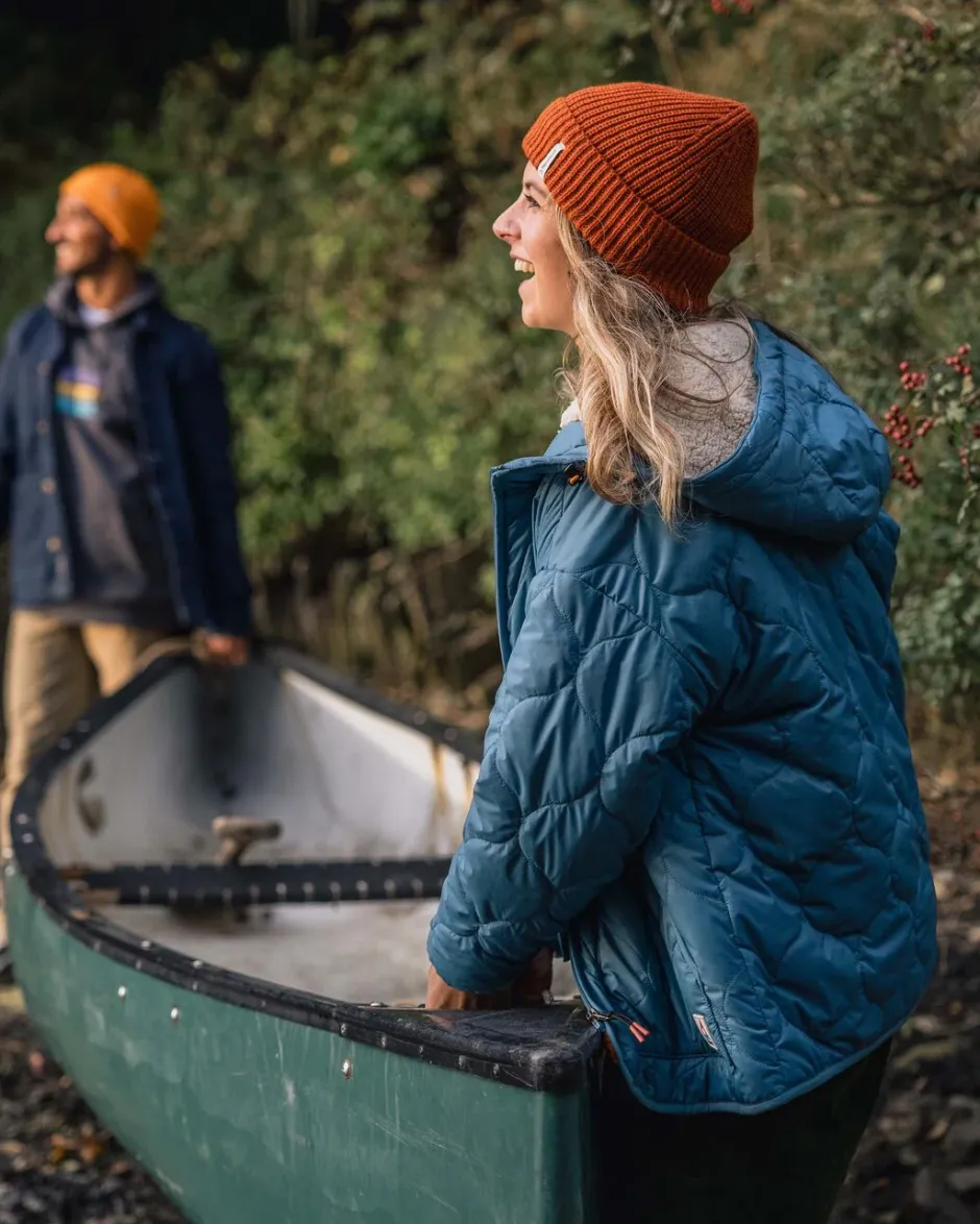 Insulated|Women's Outlet>Passenger Earthy Recycled Sherpa Lined Insulated Jacket Washed Blue