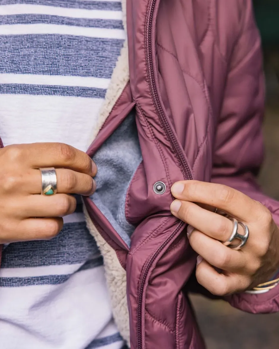 Insulated|Women's Outlet>Passenger Earthy Recycled Sherpa Lined Insulated Jacket Crushed Berry