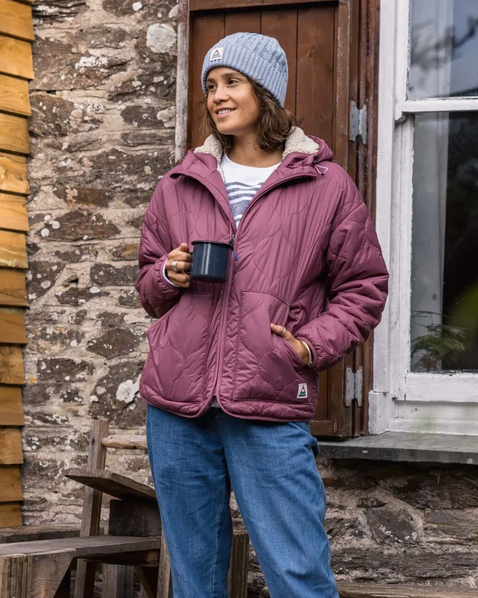 Insulated|Women's Outlet>Passenger Earthy Recycled Sherpa Lined Insulated Jacket Crushed Berry