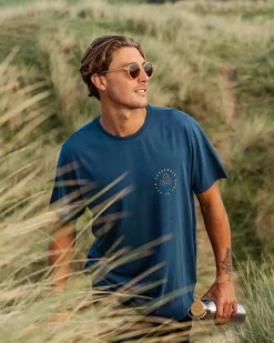 T-Shirts & Tank Tops|Best Sellers>Passenger Escapism Recycled Cotton T-Shirt Dark Denim