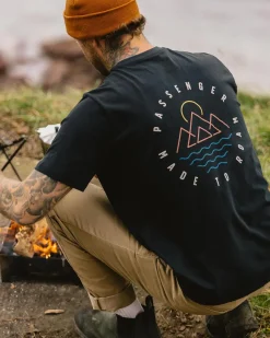 T-Shirts & Tank Tops|Best Sellers>Passenger Escapism Recycled Cotton T-Shirt Black