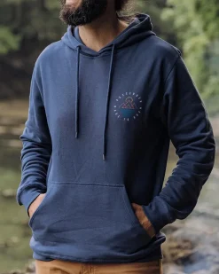 Hoodies & Sweatshirts|Best Sellers>Passenger Escapism Recycled Cotton Hoodie Dark Denim