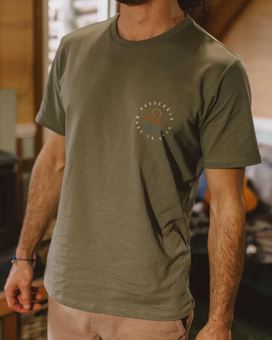 T-Shirts & Tank Tops|Best Sellers>Passenger Escapism Recycled Cotton T-Shirt Dusty Olive