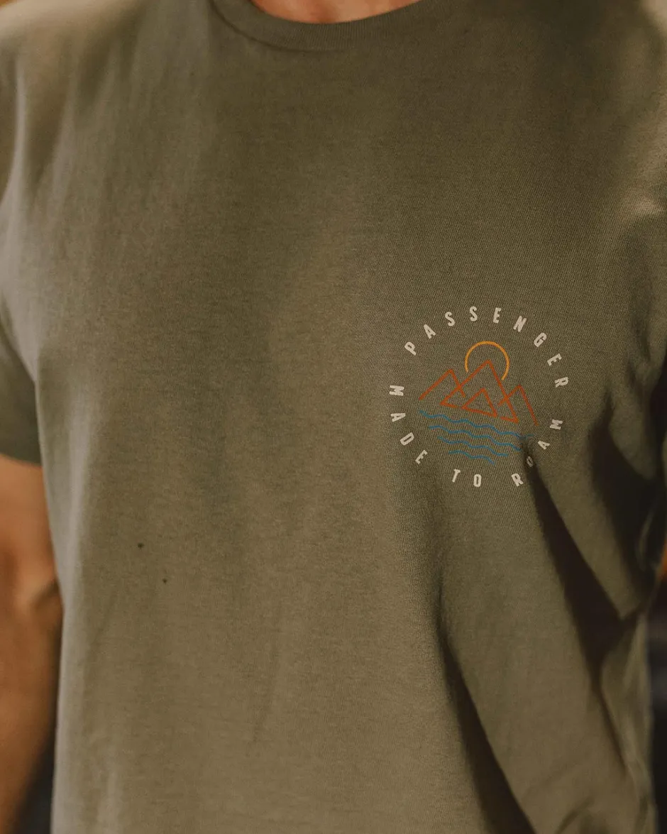 T-Shirts & Tank Tops|Best Sellers>Passenger Escapism Recycled Cotton T-Shirt Dusty Olive