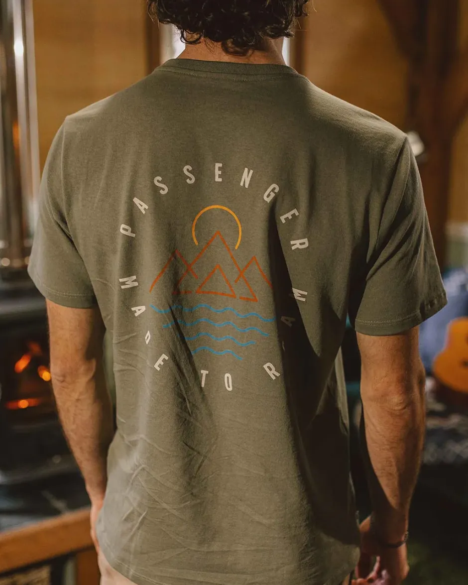 T-Shirts & Tank Tops|Best Sellers>Passenger Escapism Recycled Cotton T-Shirt Dusty Olive