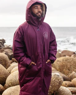 Changing Robes & Ponchos|Changing Robes & Surf Ponchos>Passenger Escapism Recycled Sherpa Lined Changing Robe Windsor Wine