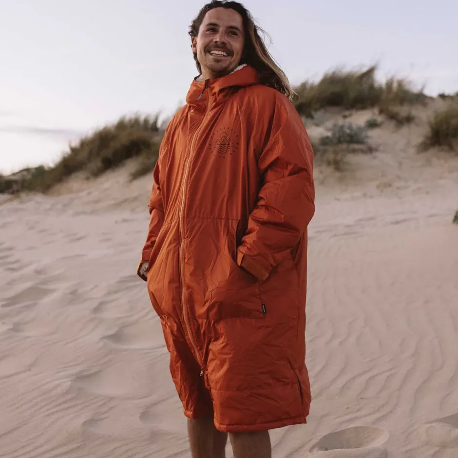 Changing Robes & Ponchos|Changing Robes & Surf Ponchos>Floris van Bommel Escapism Recycled Sherpa Lined Changing Robe Rust