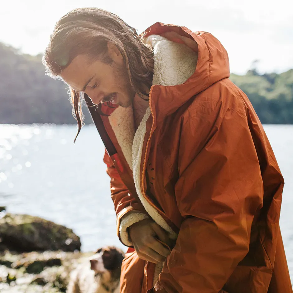 Changing Robes & Ponchos|Changing Robes & Surf Ponchos>Floris van Bommel Escapism Recycled Sherpa Lined Changing Robe Rust