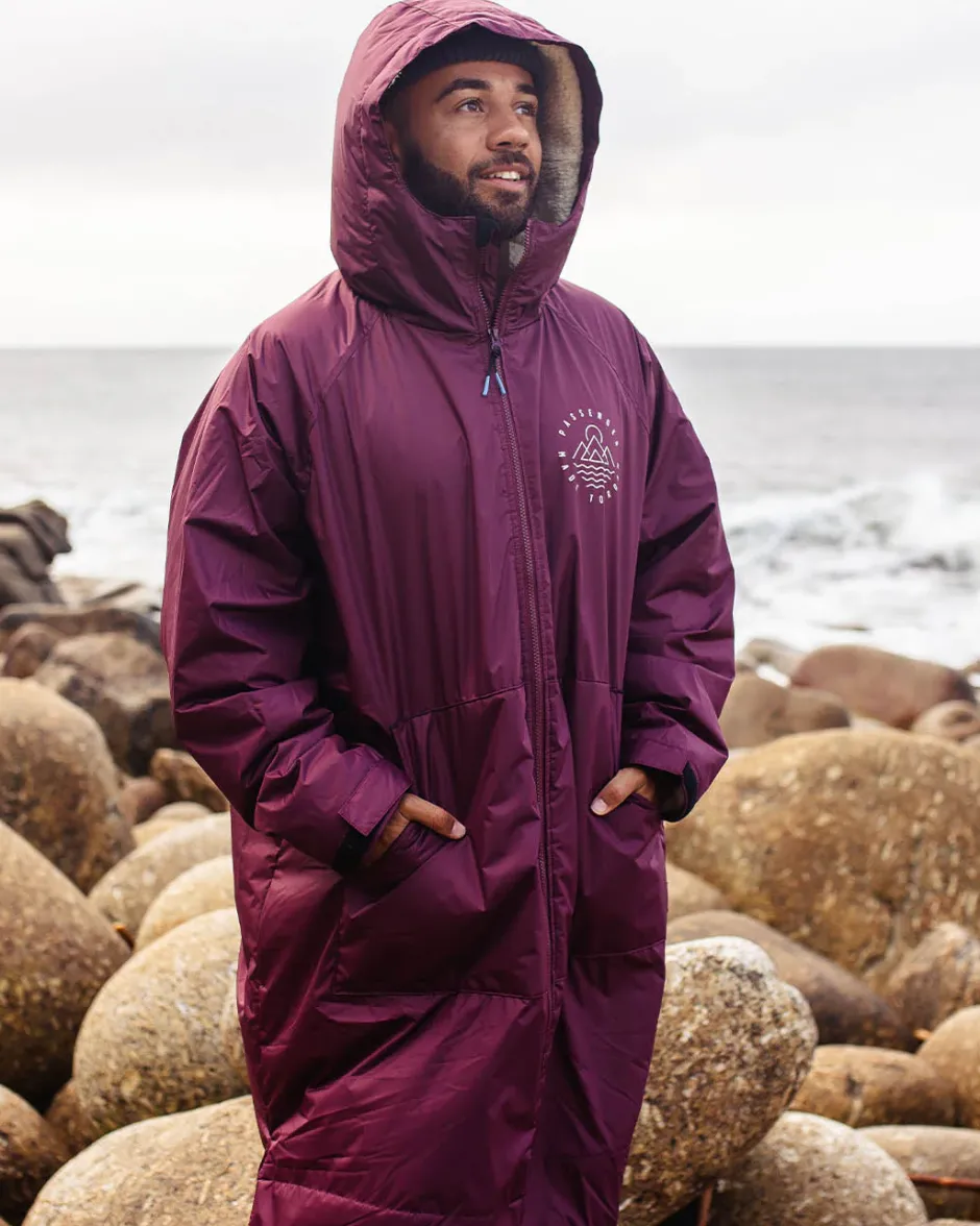 Changing Robes & Ponchos|Changing Robes & Surf Ponchos>Floris van Bommel Escapism Recycled Sherpa Lined Changing Robe Windsor Wine