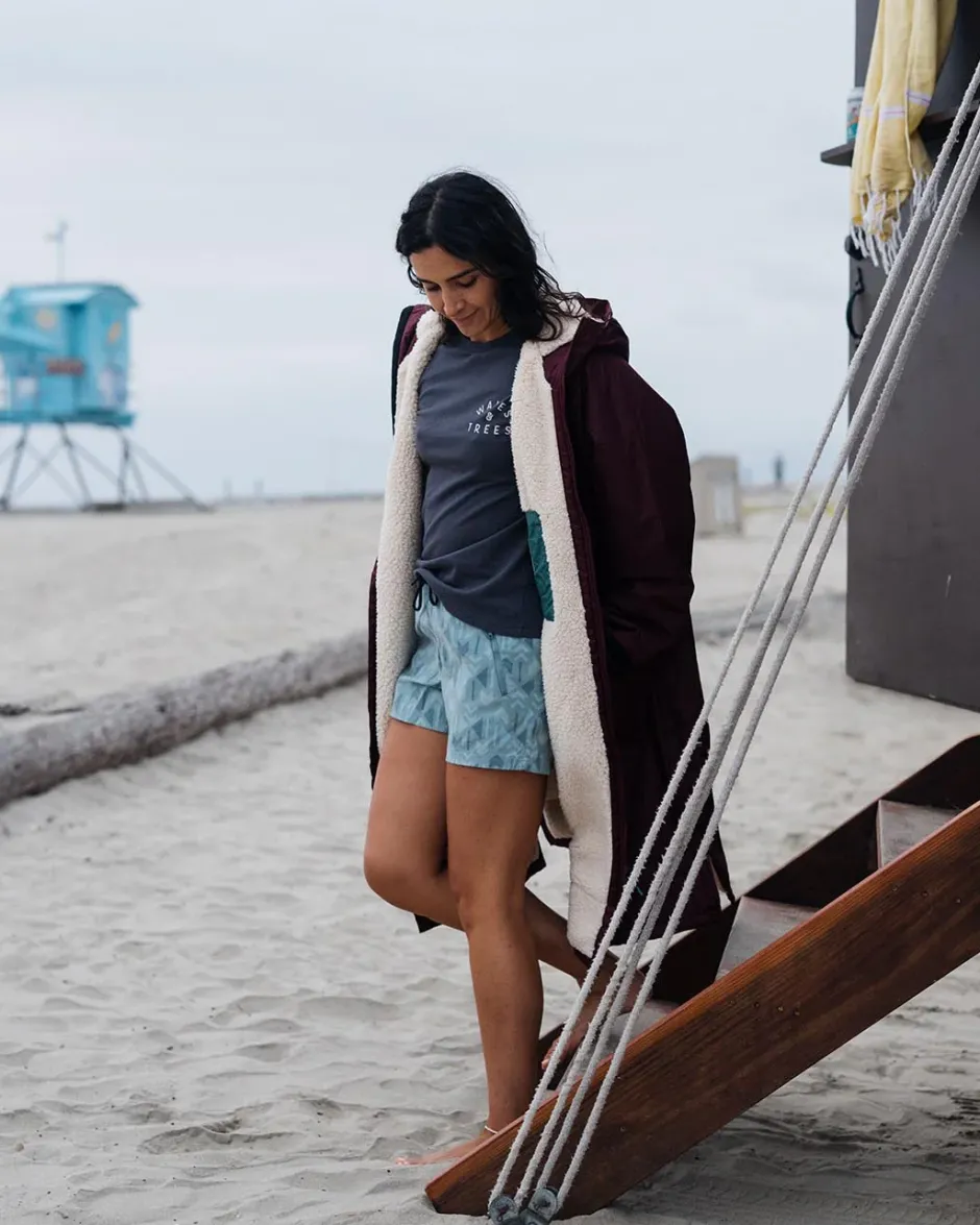 Changing Robes & Ponchos|Changing Robes & Surf Ponchos>Floris van Bommel Escapism Recycled Sherpa Lined Changing Robe Windsor Wine