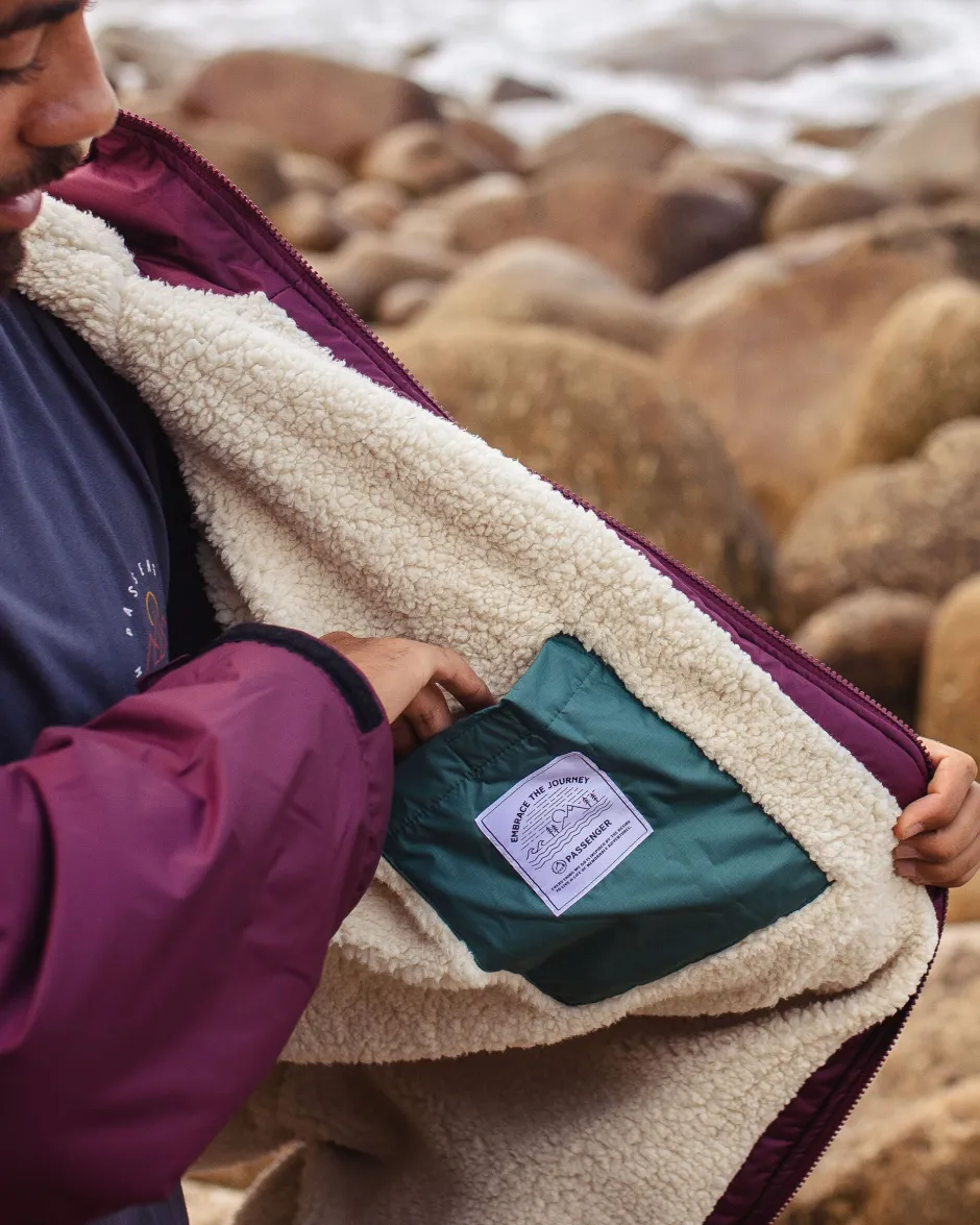 Changing Robes & Ponchos|Changing Robes & Surf Ponchos>Floris van Bommel Escapism Recycled Sherpa Lined Changing Robe Windsor Wine